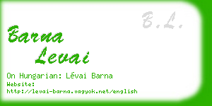 barna levai business card