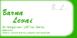 barna levai business card